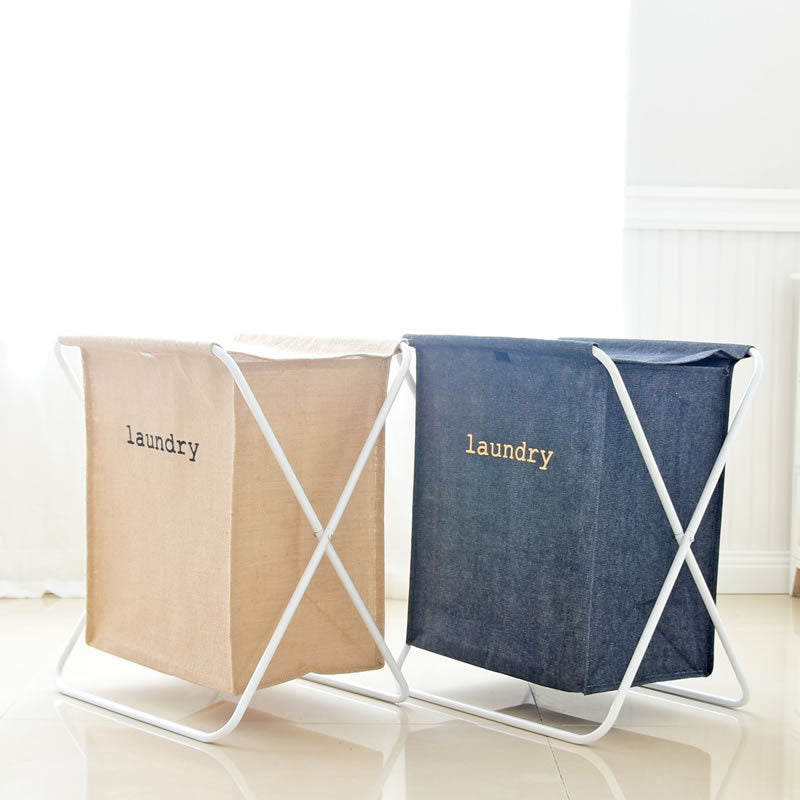 Eco-Friendly Foldable Jute Laundry Basket - Large Capacity