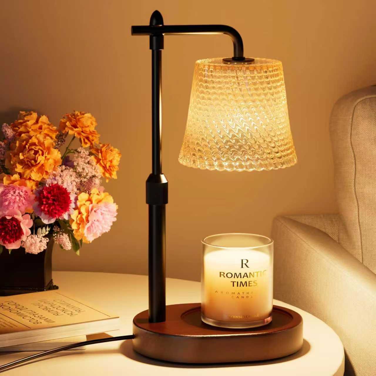 Candle Warmer Lamp with Timer & Dimmer – Flameless Wax Melt & Candle Heater, Adjustable Height, Home Décor Gift
