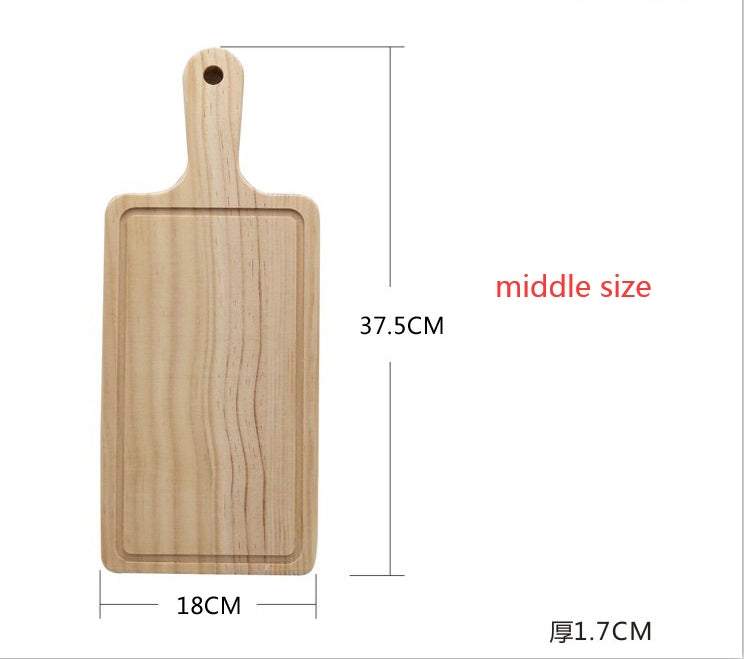 Eco-Friendly Wooden Chopping Block with Handle