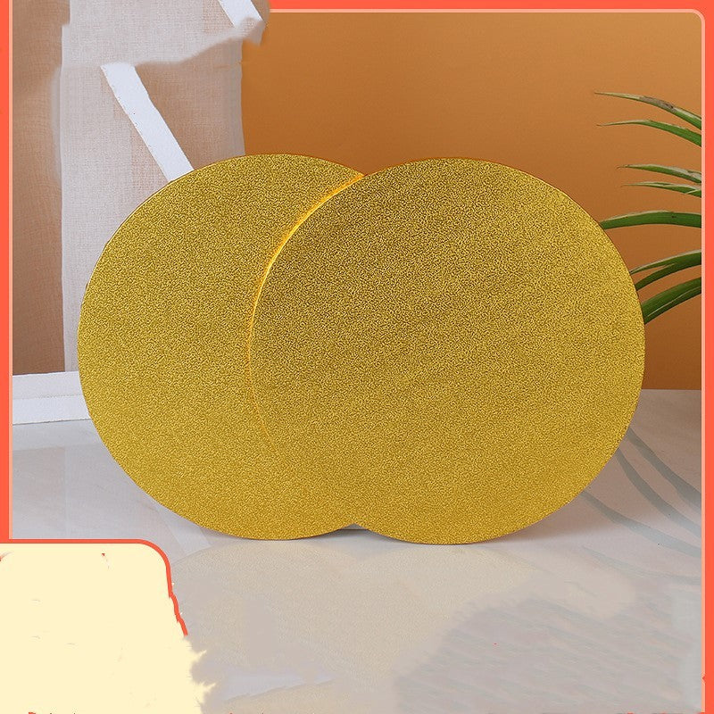 Eco-Friendly Gold Wooden Cake Base