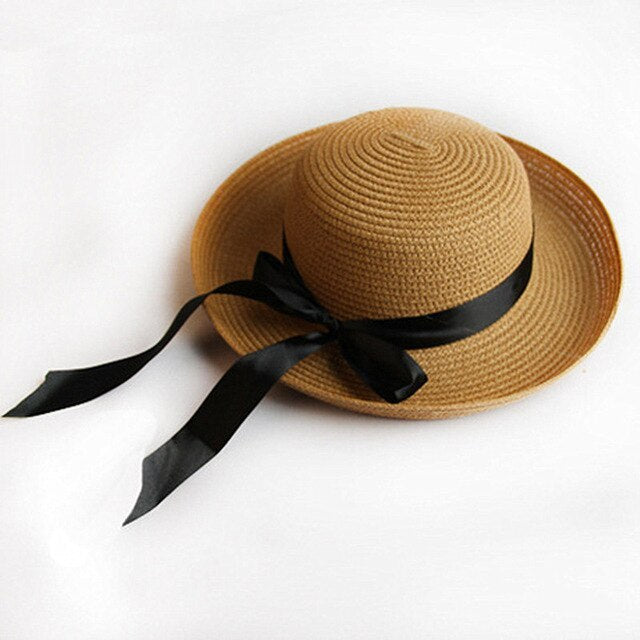 Chic Bowknot Straw Sun Hat for Women