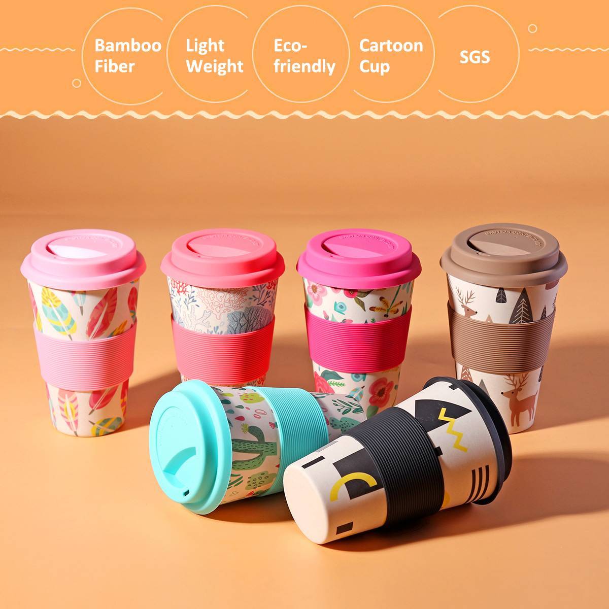 Eco-Friendly Reusable Bamboo Cup 400ml