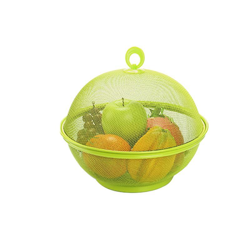 Eco-Friendly Spherical Fruit & Vegetable Storage Baskets - Green & Red