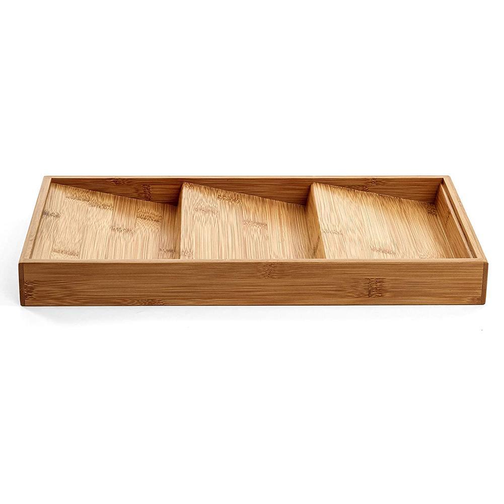 Bamboo Spice Rack Drawer Insert - Eco-Friendly Kitchen Organizer