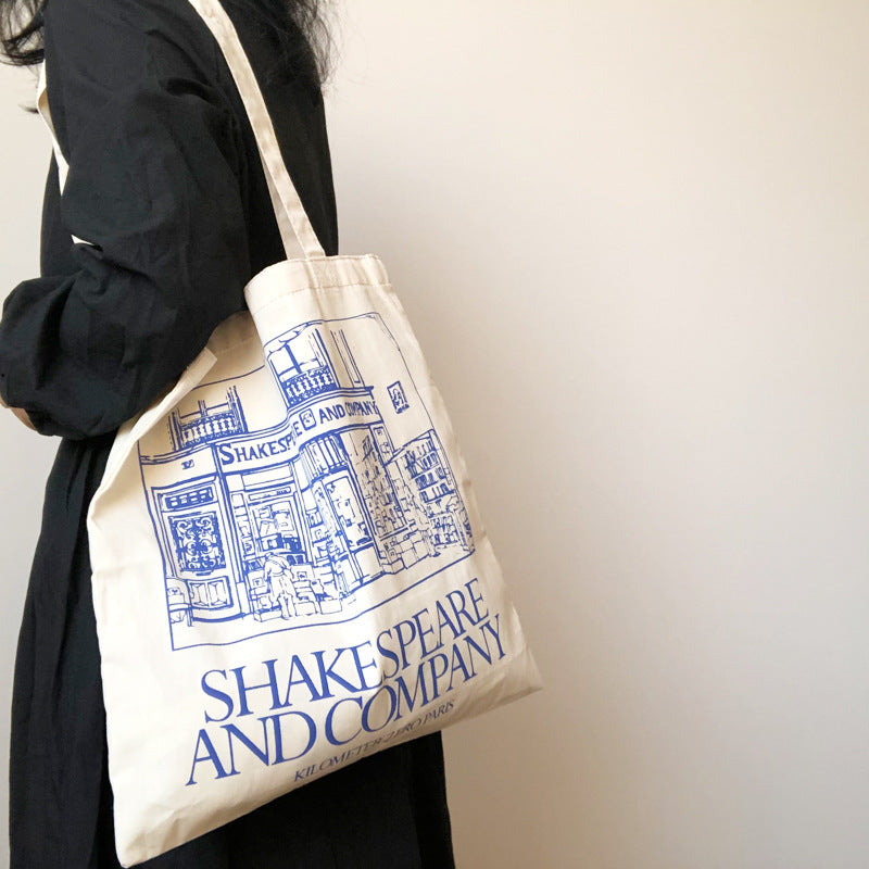 Eco-Friendly Cotton Shoulder Bag for Students