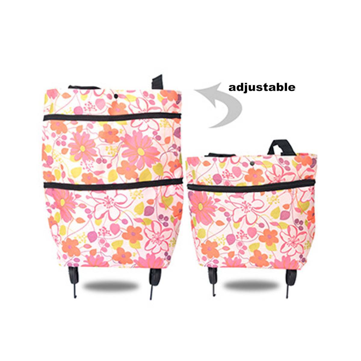 Eco-Friendly 2-in-1 Foldable Shopping Cart with Organizer