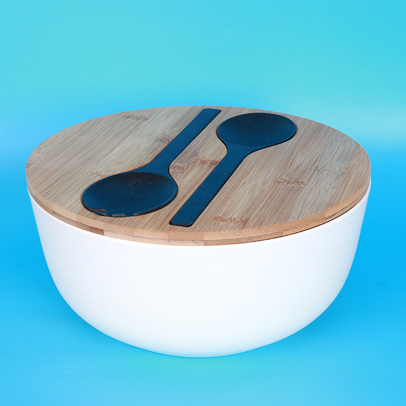 Eco-Friendly Bamboo Bowl Set with Lid and Utensils