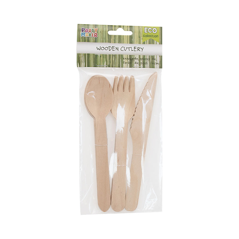 Eco-Friendly Wooden Cutlery Set - Sustainable, Biodegradable, Plastic-Free