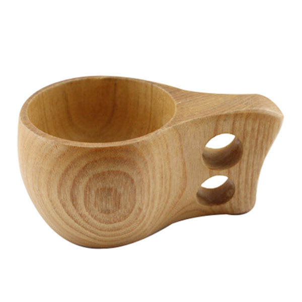 Eco-Friendly Wooden Cup with Handle - Sustainable & Biodegradable