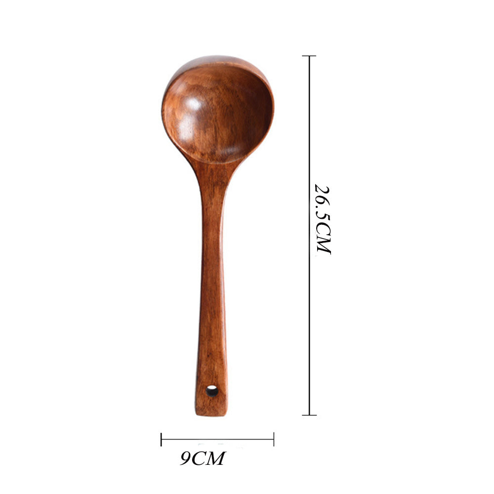 Eco-Friendly Wooden Kitchen Ladles - Sustainable Cooking Utensils