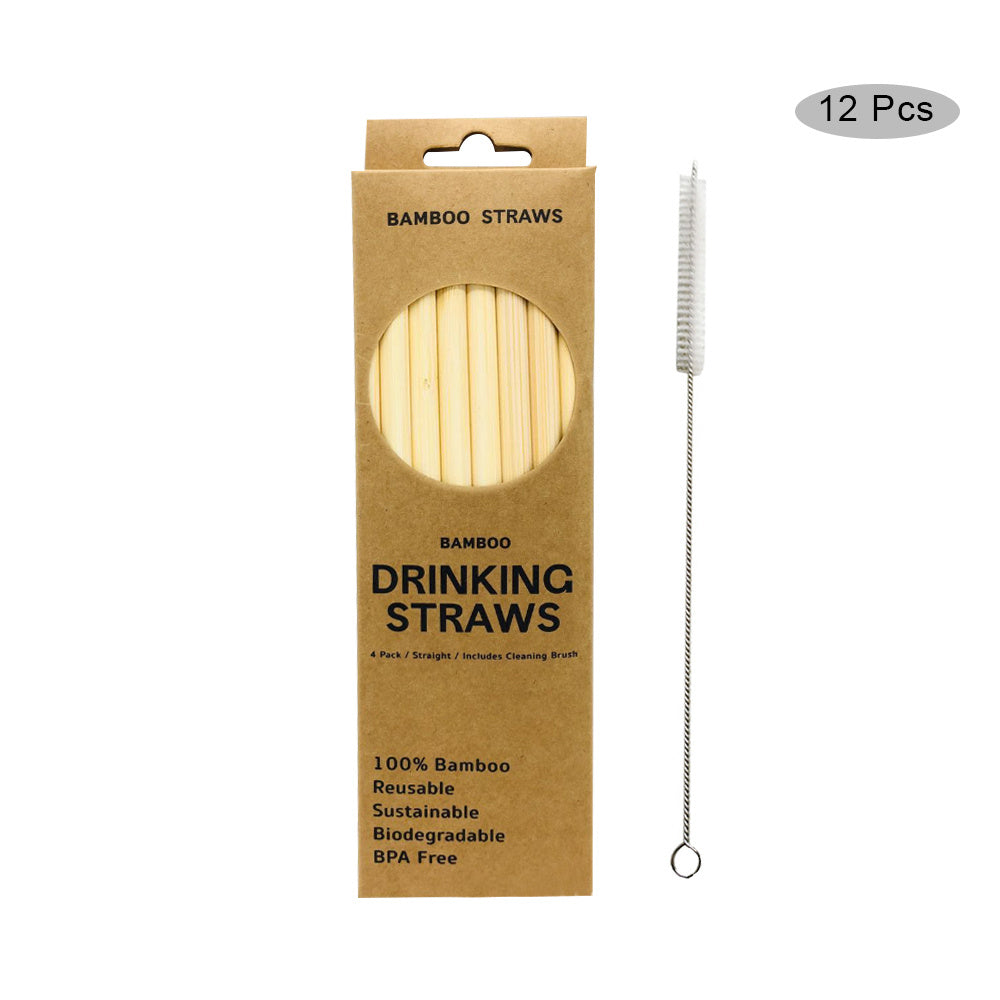 Eco-Friendly Bamboo Drinking Straws - Sustainable & Reusable