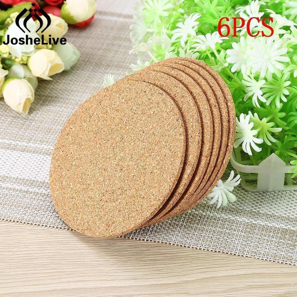Eco-Friendly Natural Cork Round Coasters - Bulk Pack of 24