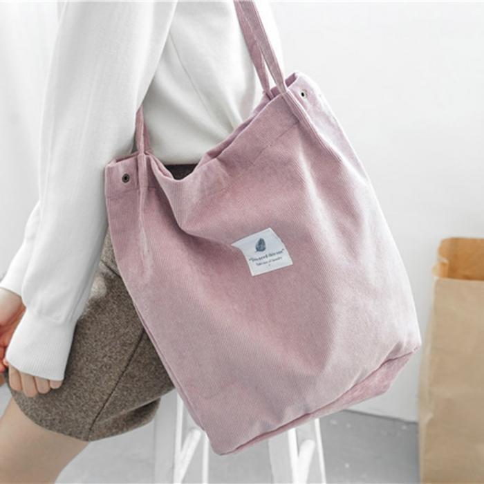 Light Pink Eco-Friendly Tote Bag - Sustainable Canvas Handbag