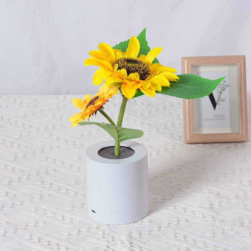 Eco-Friendly LED Flower Lamp with Yellow Blooms
