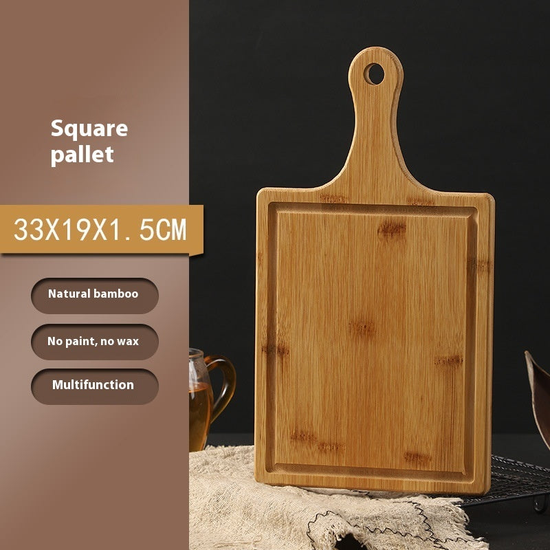 Eco-Friendly Bamboo Dessert and Pizza Serving Tray