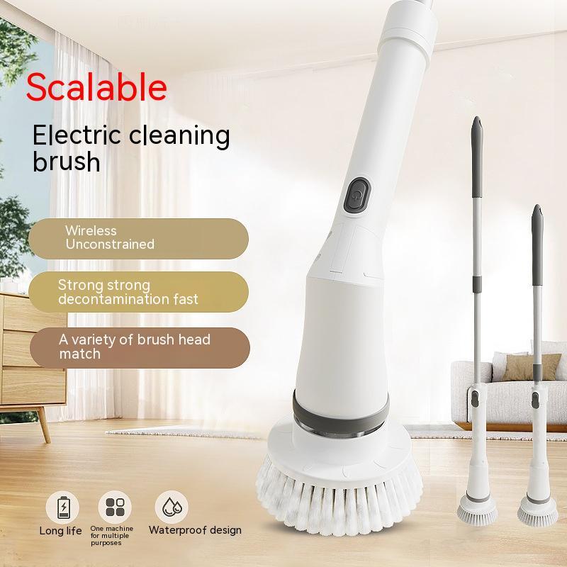 Eco-Friendly Telescopic Electric Scrubber for Wall Cleaning