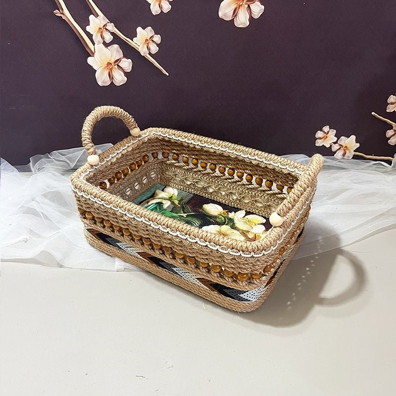 Eco-Friendly Natural Fiber Storage Basket