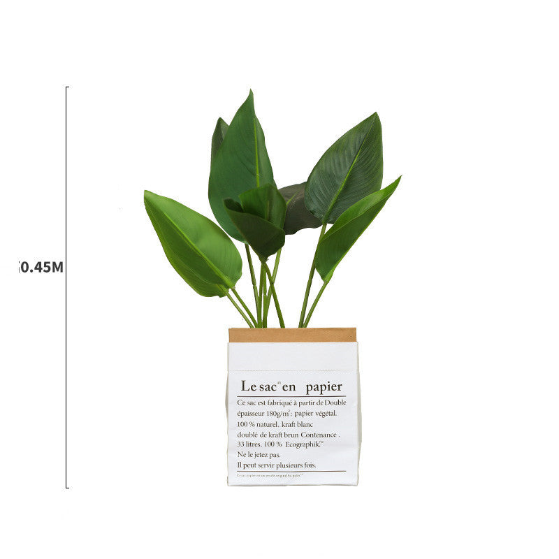 Eco-Friendly Artificial Plant with Biodegradable Paper Bag