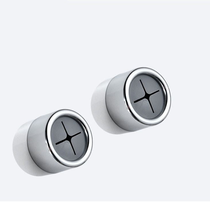 Space-Saving Circular Wall-Mounted Towel Holder - Silver with Black Accents