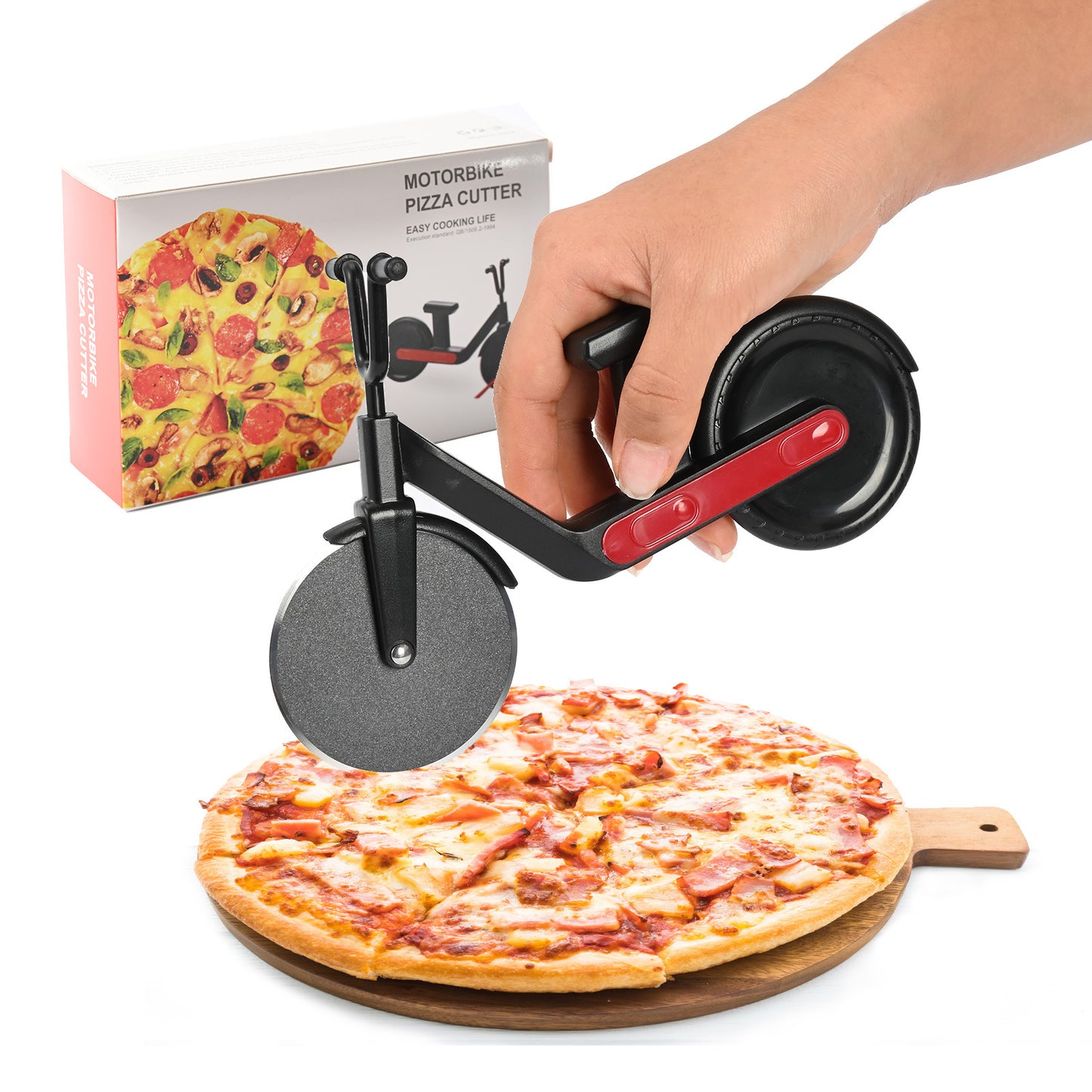 Motorbike Design Pizza Cutter - Eco-Friendly Kitchen Tool