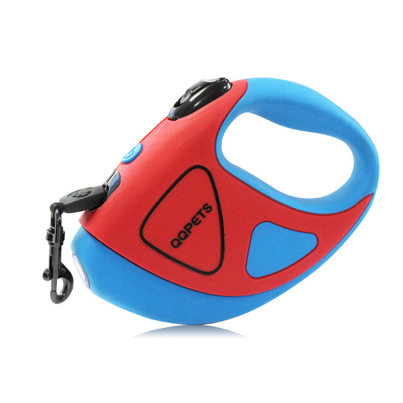 Retractable Dog Leash with Built-in Flashlight for Safe Night Walks