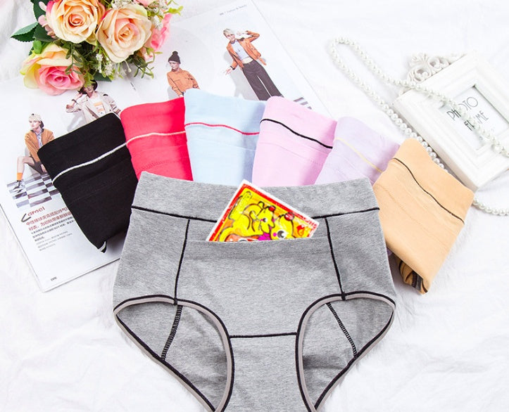 Eco-Friendly Period Pants - Light Blue with Pink Stitching