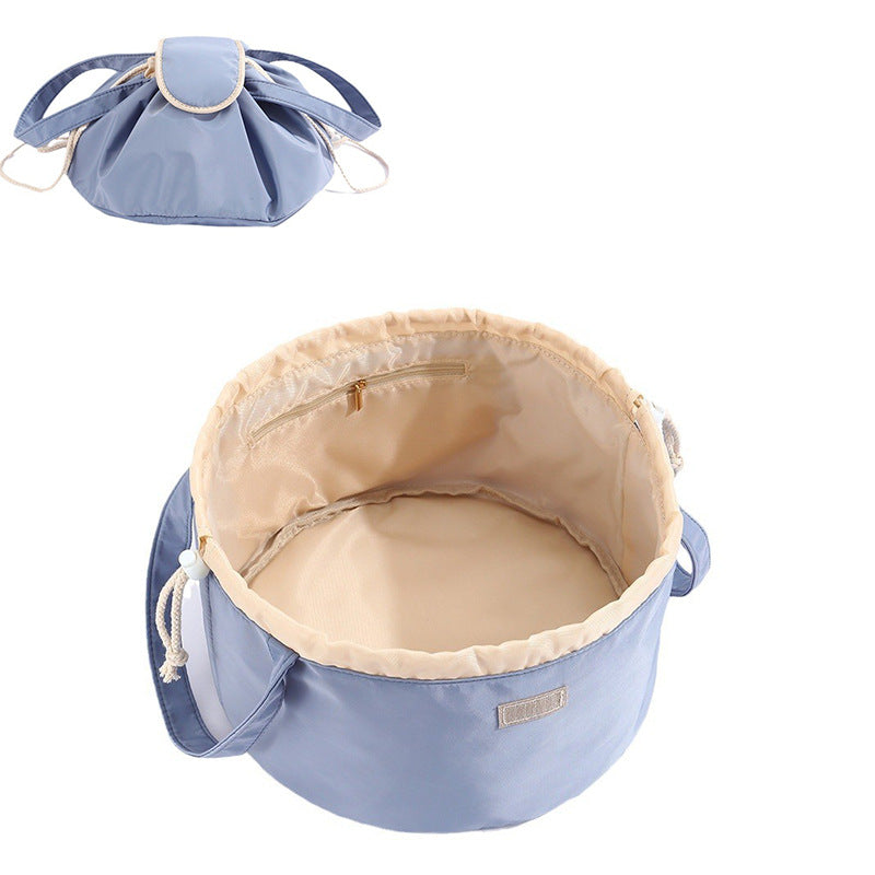 Large Drawstring Makeup Bag – Portable Cosmetic Organizer