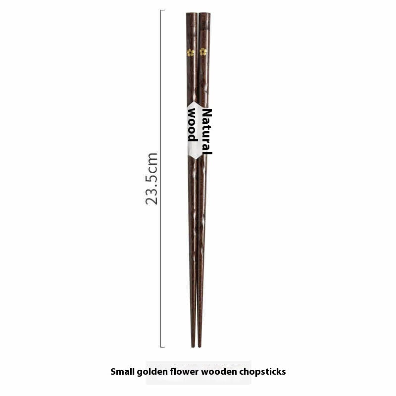 Eco-Friendly Reusable Wooden Chopsticks with Textured Grip