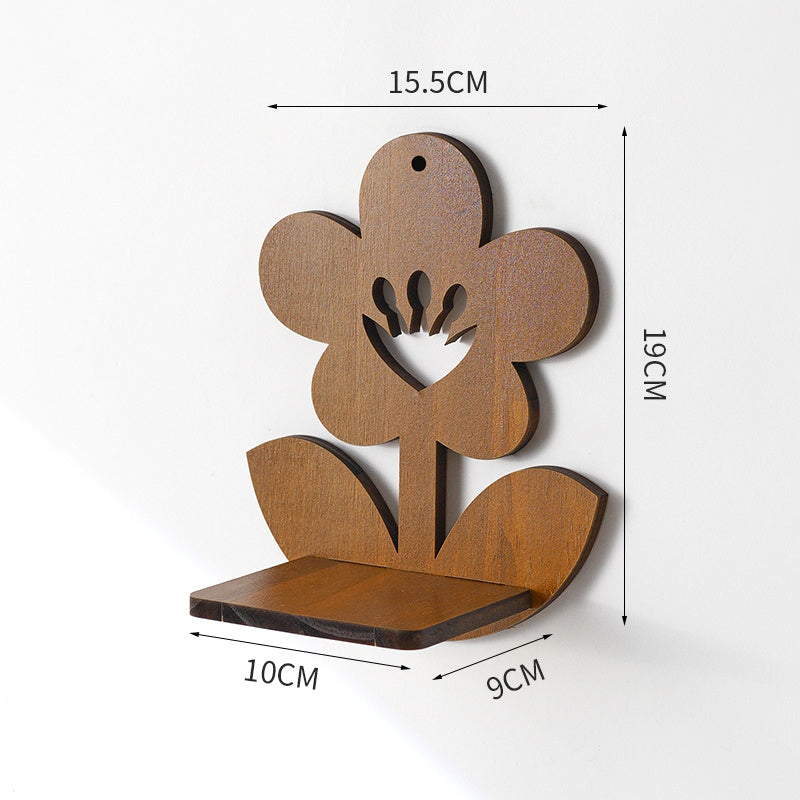 Eco-Friendly Wall-Mounted Plant Holders - Wood & Glass Decor
