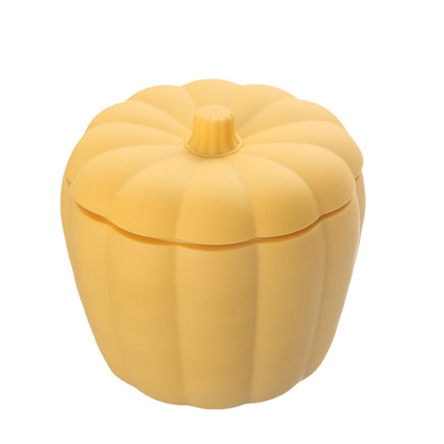 Eco-Friendly Pumpkin-Shaped Yellow Silicone Ice Bucket