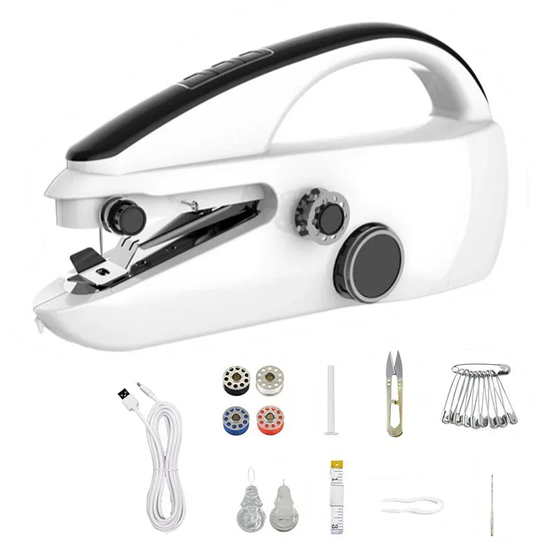 2025 New Mini Sewing Machine Handheld Mending Machine Plastic 2 Speed Single Thread Stitching Electric Sewing Small Gadget