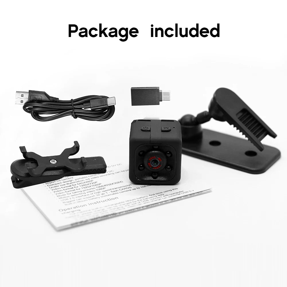 32GB Mini Camera, small Camera 1080P, Nanny Cam Full HD with Night Vision Motion Activation for Indoor Outdoor Covert Security