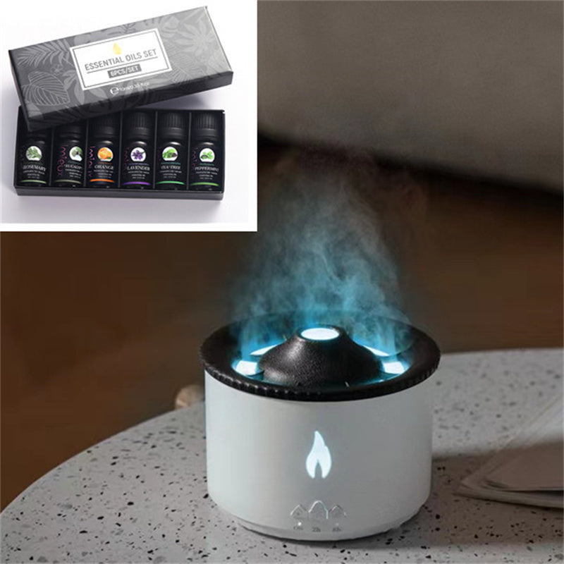 Creative Volcano Aroma Diffuser Flame Lamp