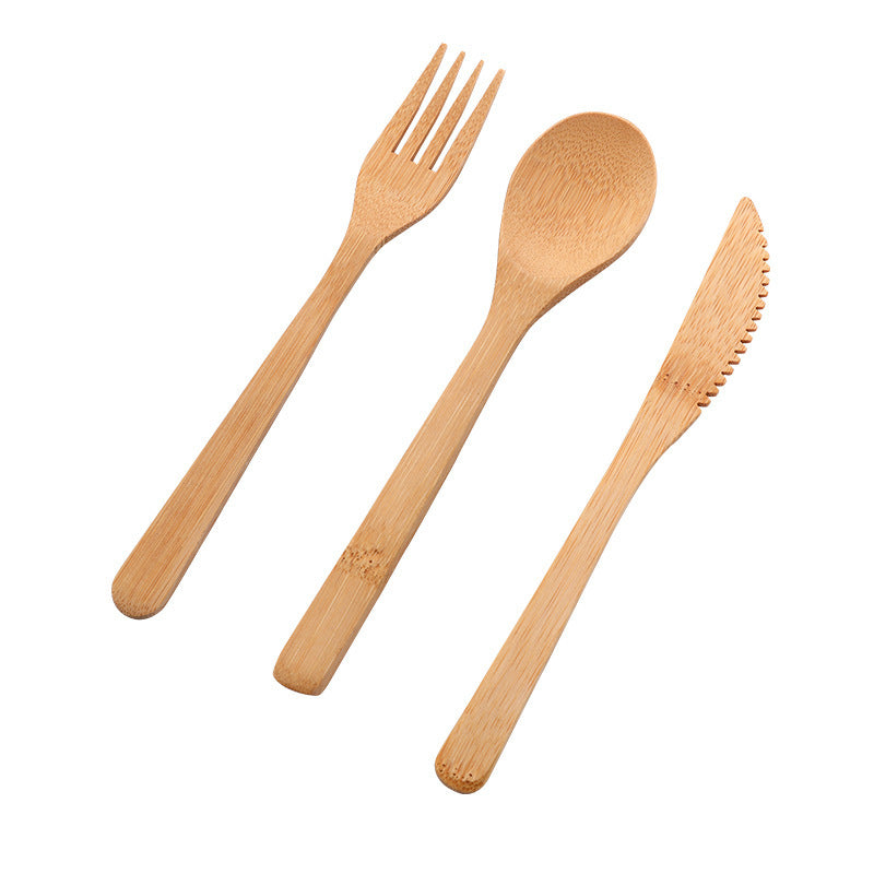 Eco-Friendly Bamboo Cutlery Set - Sustainable Fork, Spoon, Knife