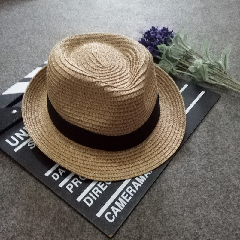 Eco-Friendly Kids Straw Fedora Hat with Black Band