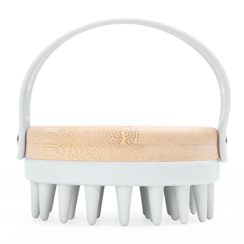 Eco-Friendly Bamboo Scalp Massager Brush for Relaxation and Wellness
