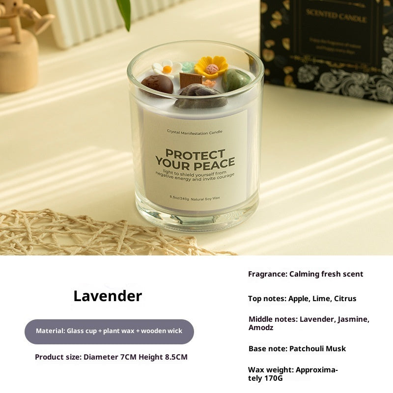 Home Fragrance Soy Candle (6.0 oz / 170 g) – Crystal Jar, Long-Lasting Scented Candle