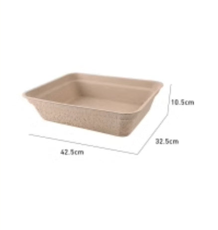 Biodegradable Disposable Litter Tray - Eco-Friendly, Single-Use, Natural Brown