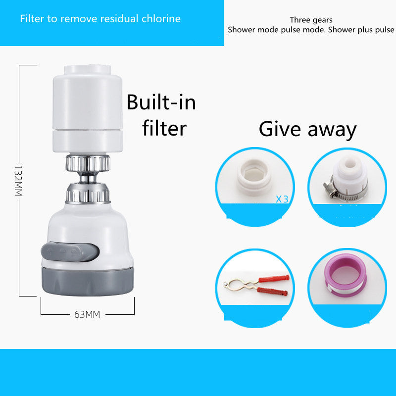 Eco-Friendly Water-Saving Kitchen Faucet Splash Filter