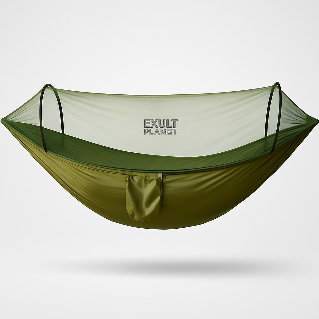 Eco-Friendly Quick-Open Hammock with Mosquito Net