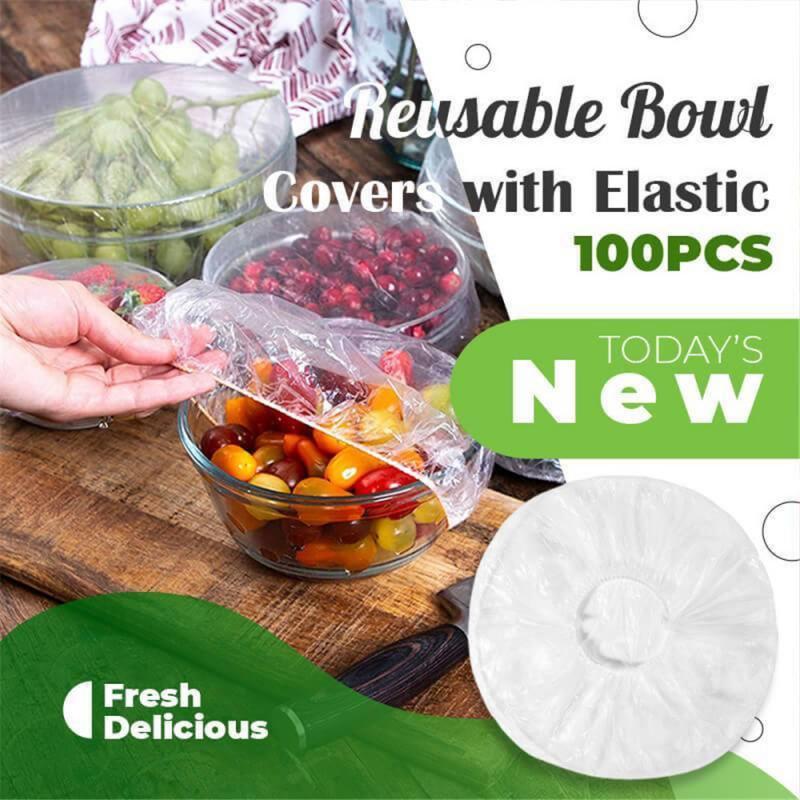Eco-Friendly Reusable Silicone Bowl Covers - Transparent, Round, Stretchable