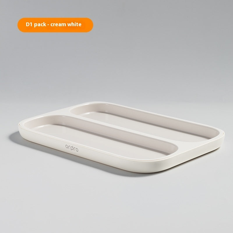 Self-Opening Seasoning Jar With Tray (White / Cream)