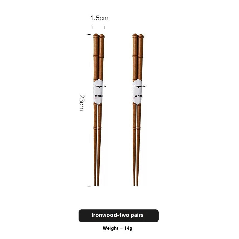 Eco-Friendly Solid Wood Chopsticks - Sustainable & Reusable
