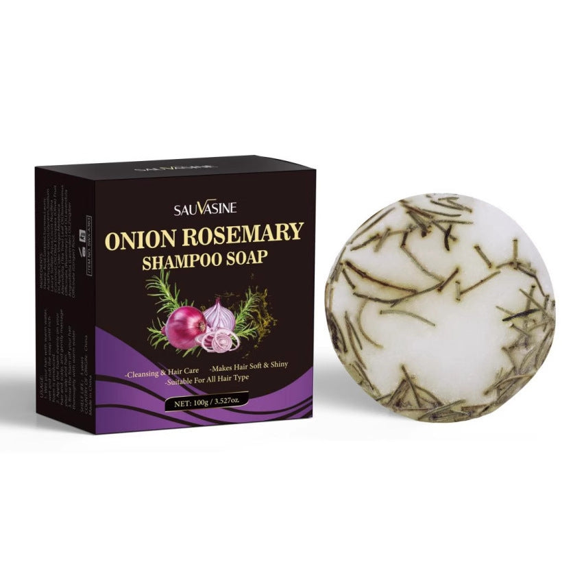 Onion Rosemary Shampoo Bar - Natural, Plastic-Free Hair Care