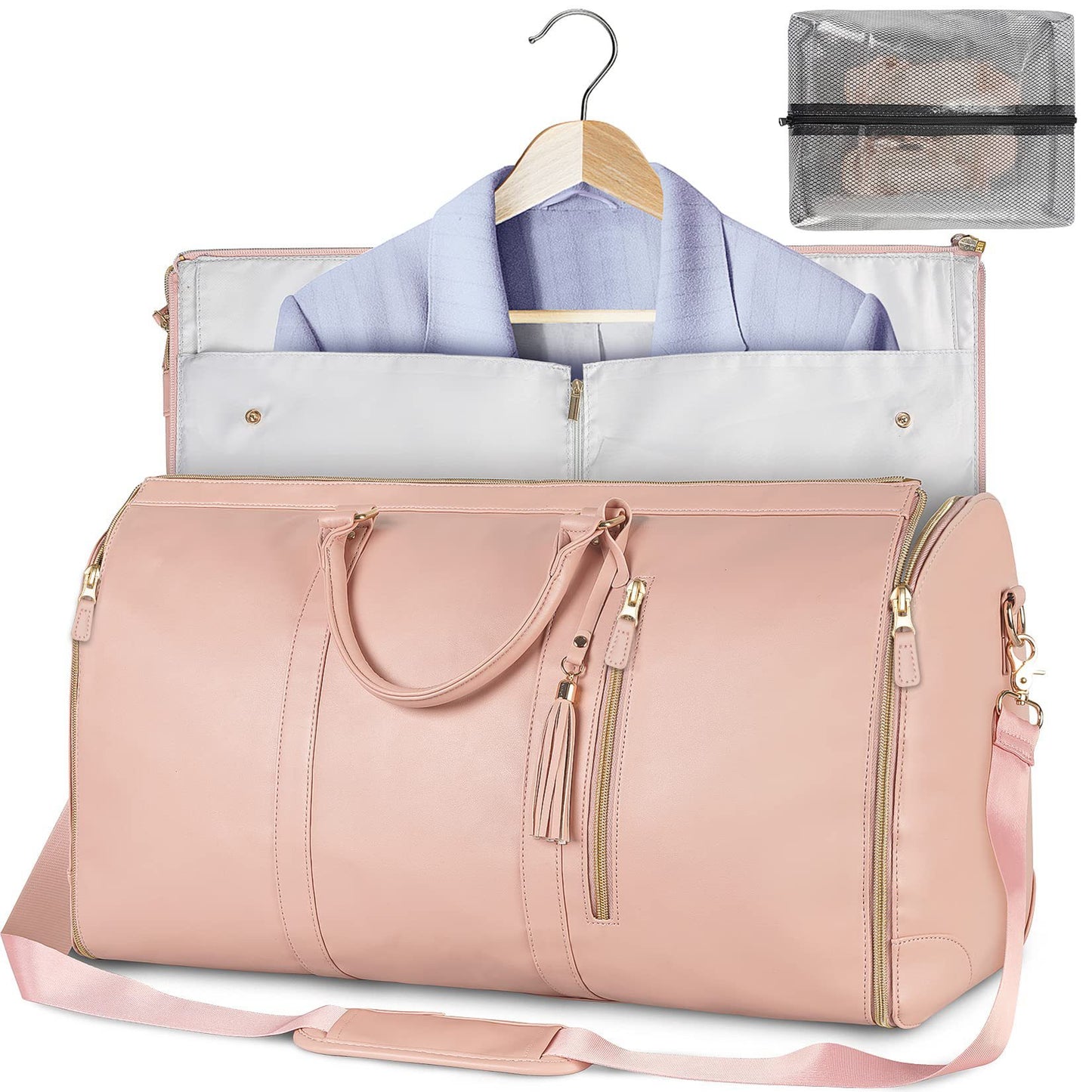 Eco-Friendly Light Pink Travel Duffel Bag