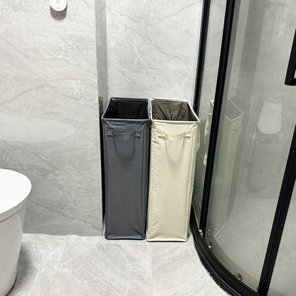 Eco-Friendly Beige Canvas Laundry Hamper for Small Spaces