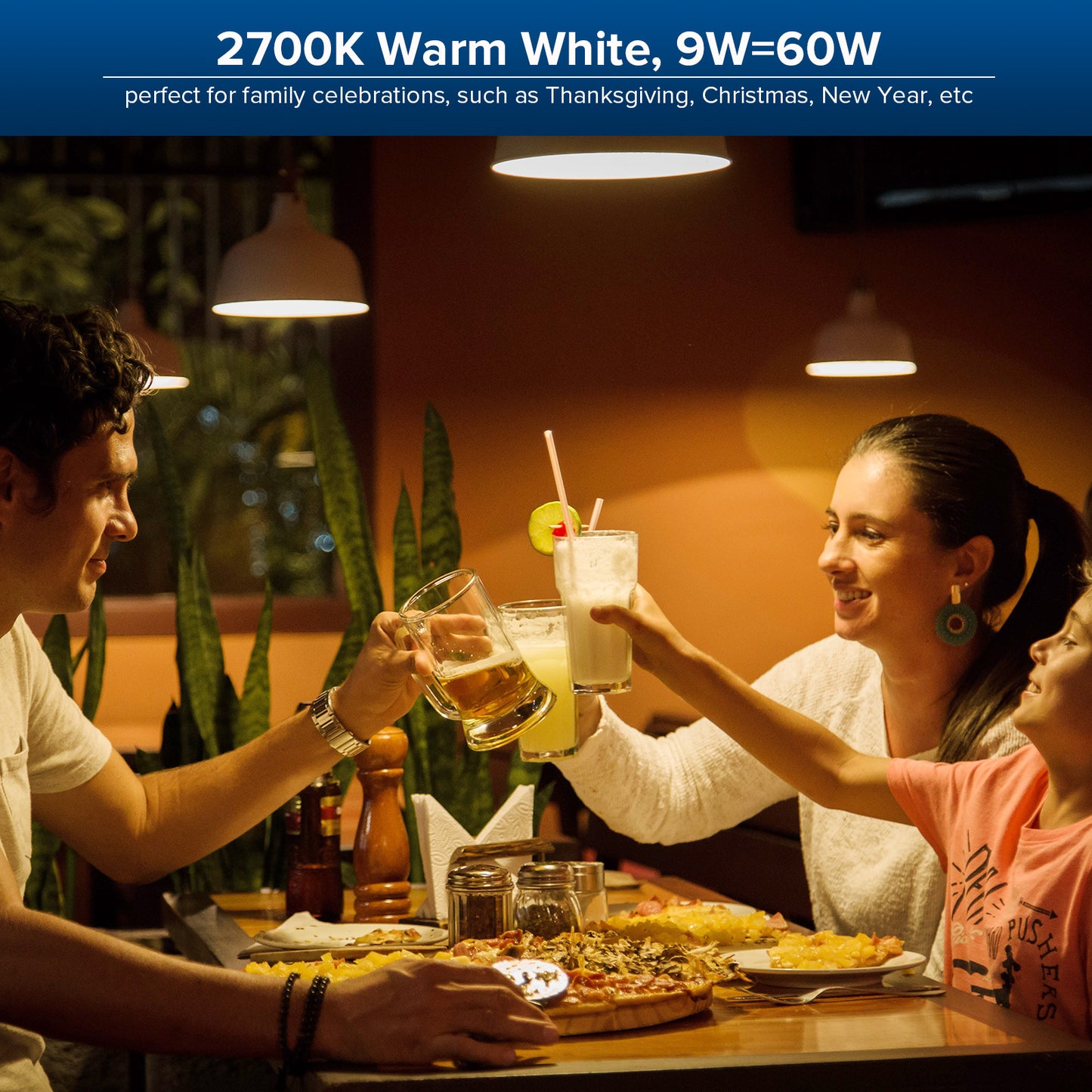 Eco-Friendly 60W Equivalent LED A15 Light Bulbs - 900 Lumens