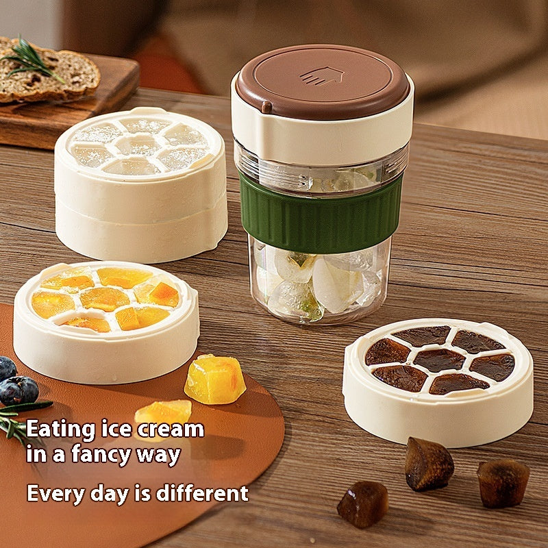 Eco-Friendly Reusable Cold Coffee Cup with Ice Tray