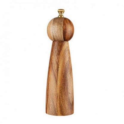 Natural Wood Salt and Pepper Grinder Set - Eco-Friendly Kitchen Essential