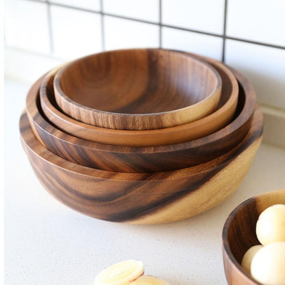 Eco-Friendly Wooden Fruit and Salad Bowl